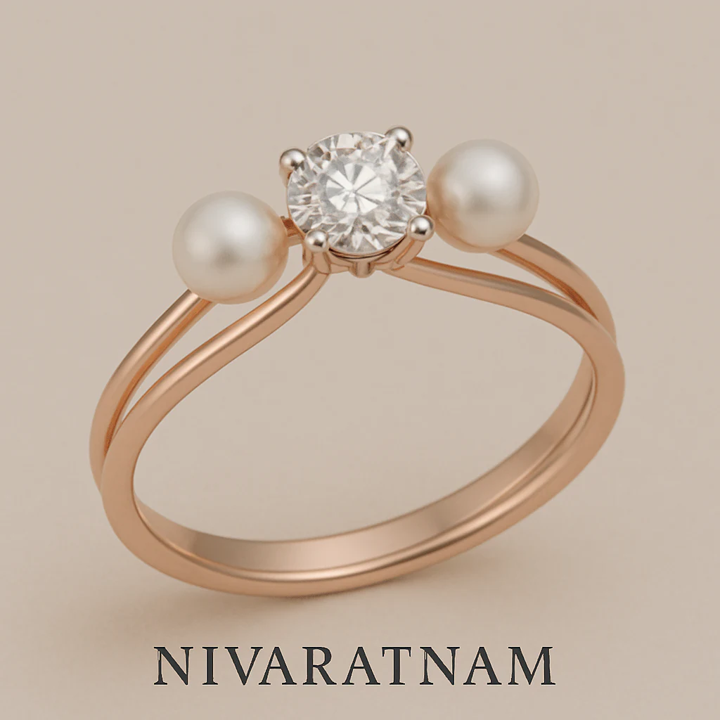 Round ring in rose gold, front view