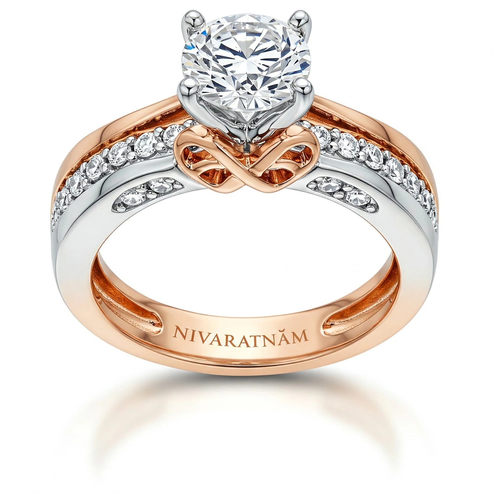 Round ring in two-tone, front view